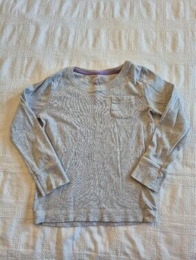 Mini Boden girls 3-4 years long sleeve gray shirt VGUC